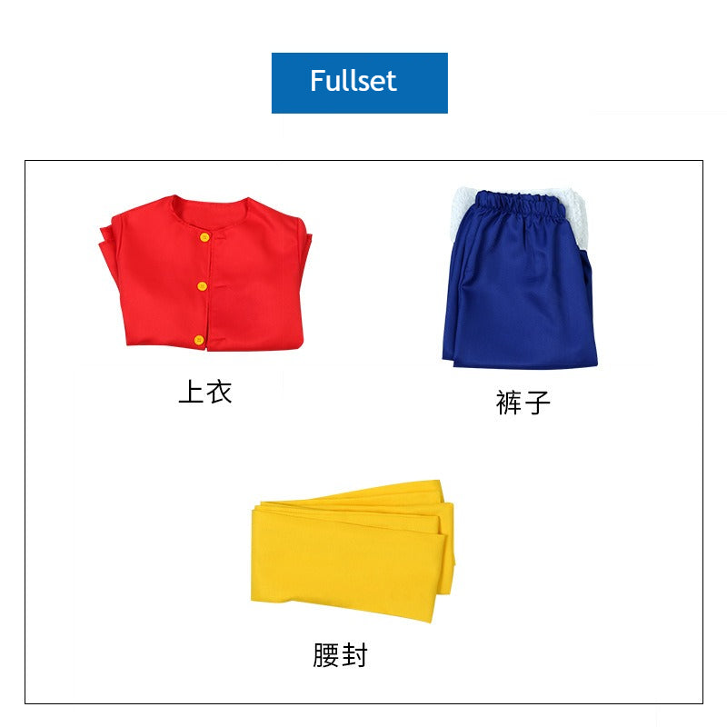 [ylevol] Anime Navigation Monkey D. Luffy Red Shirt Fullset Cosplay Costumes