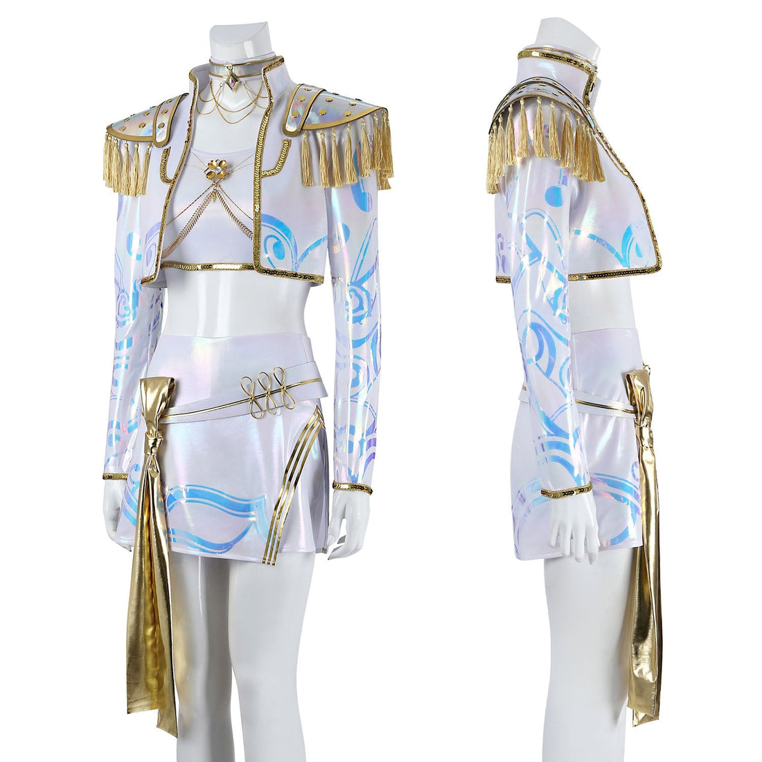 [ylevol] KPop Demon Hunters Mira White Stage Outfit Cosplay Costumes