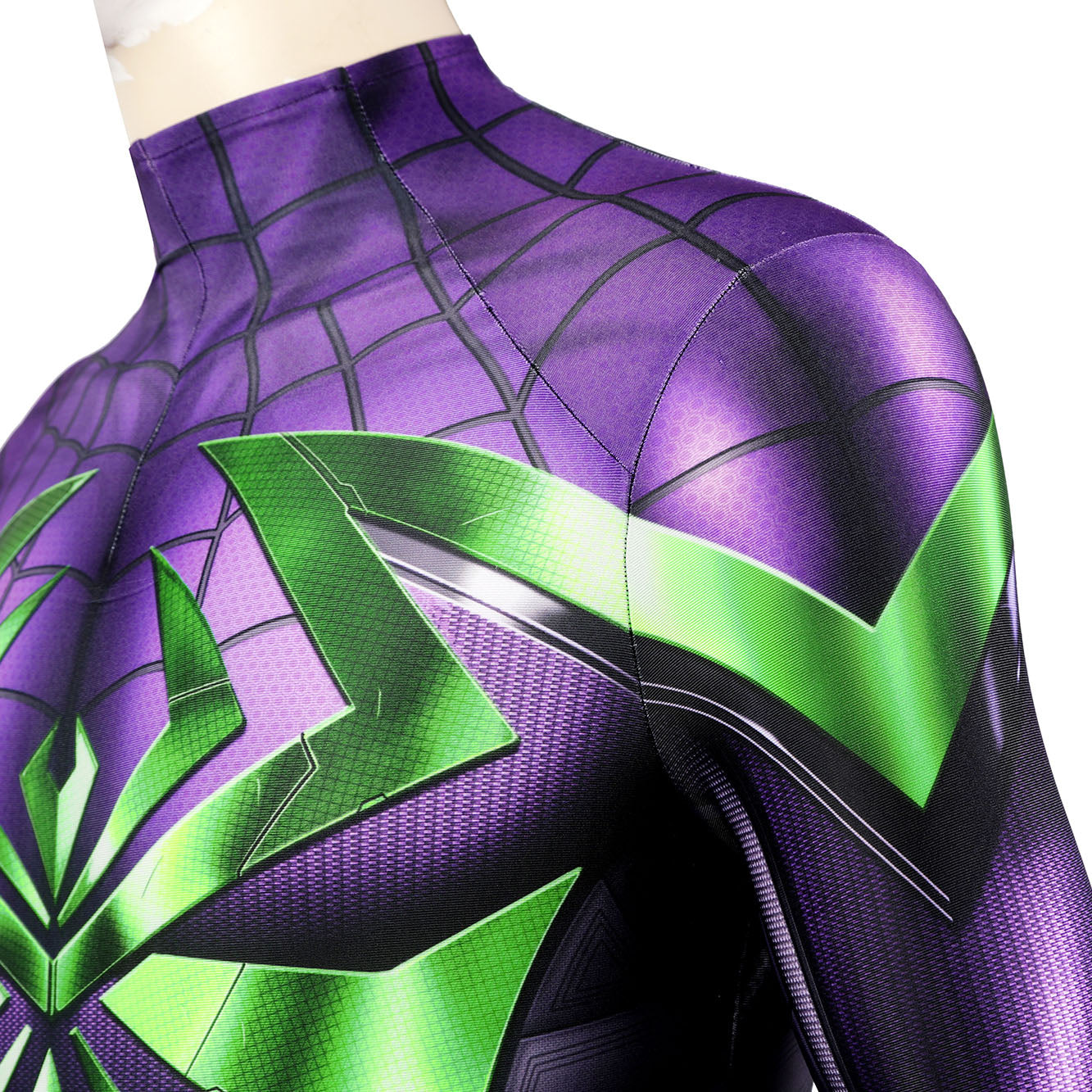 [ylevol] Marvel's Spider-Man Miles Morales Purple Reign Suit Male Jumpsuit Costumes