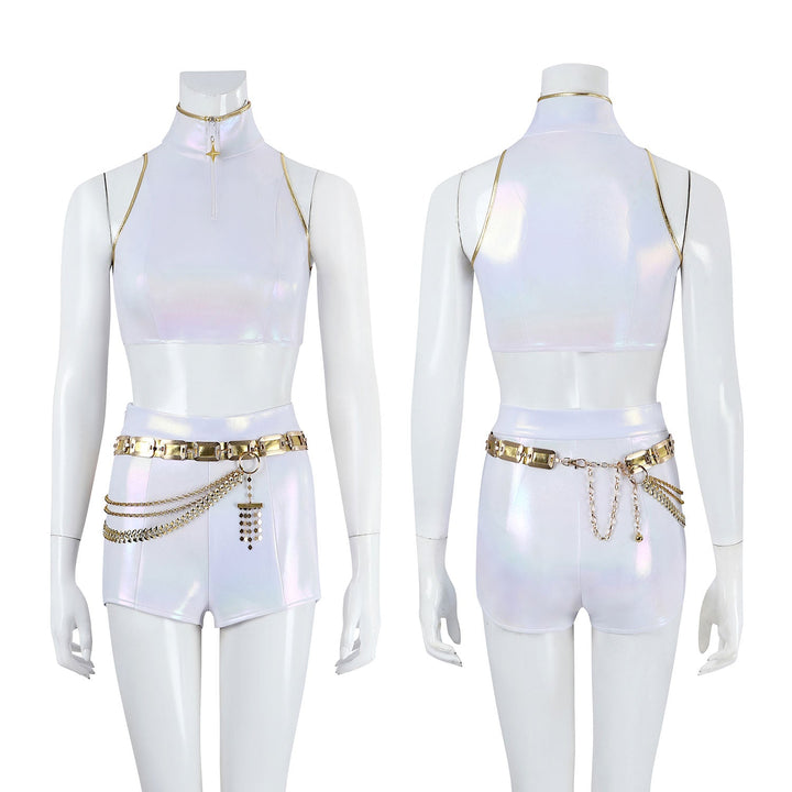 [ylevol] KPop Demon Hunters Rumi White Stage Outfit Cosplay Costumes