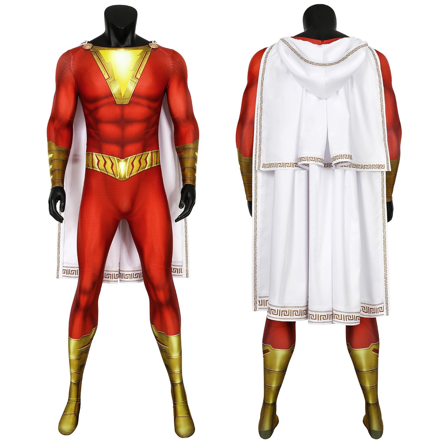 [ylevol] Shazam! Billy Batson Captain Marvel Male Jumpsuit Cosplay Costumes