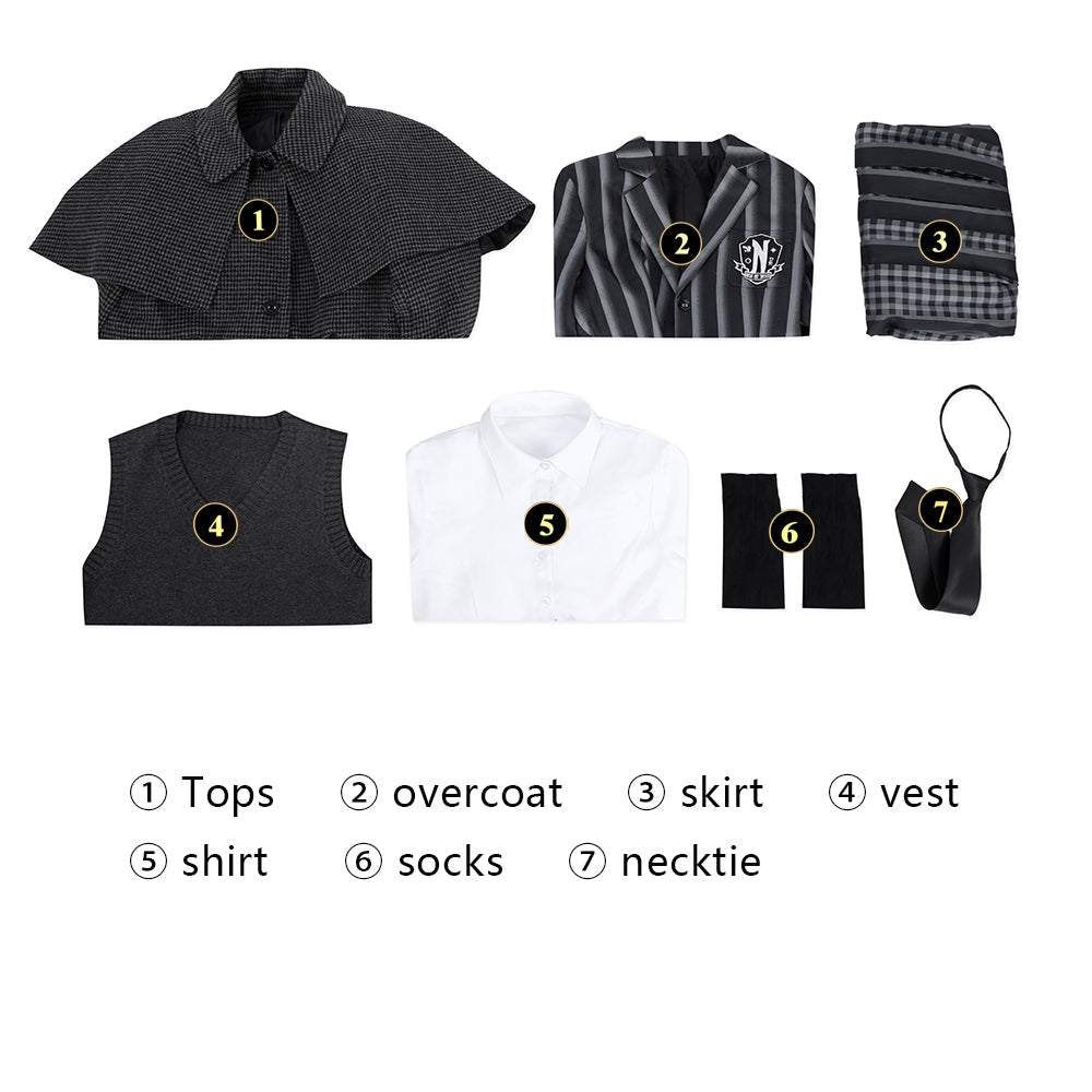 [ylevol] Wednesday 2 The Addams Family Nevermore Academy Uniform Costumes