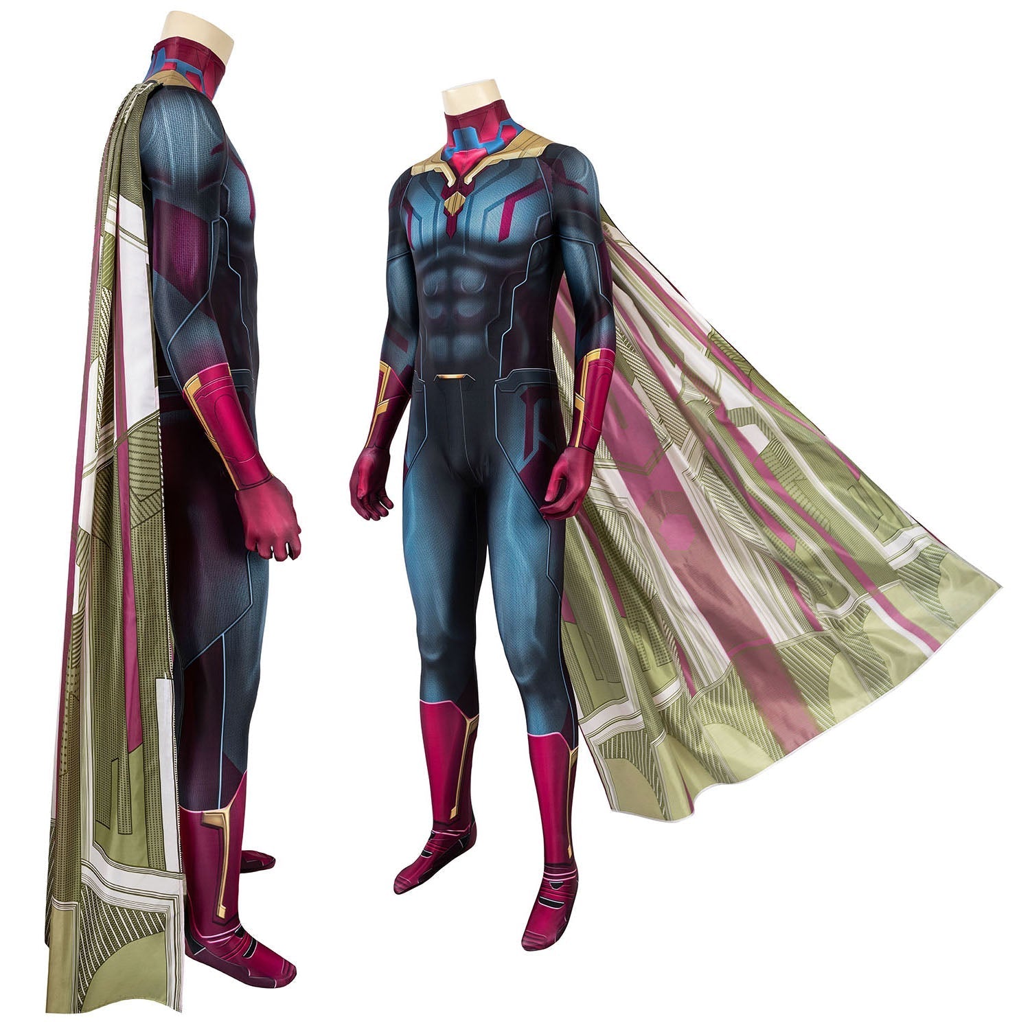 [ylevol] Avengers 3 Infinity War Vison Male Jumpsuit Cosplay Costumes