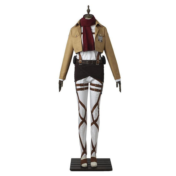 [ylevol] Attack on Titan Mikasa Ackerman Training Corps Uniform Set Cosplay Costume