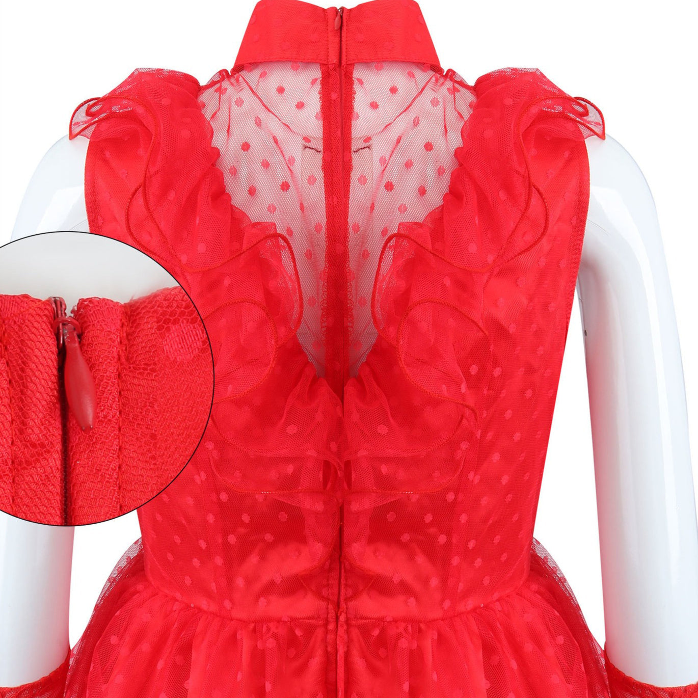 [ylevol] Beetle Juice Lydia Deetz Gilrs Red Wedding Dress Cosplay Costumes