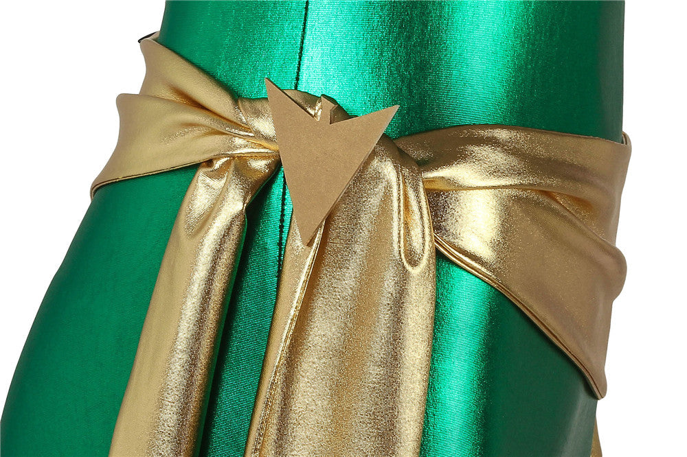 [ylevol] X-Men Green Phoenix Jean Grey Gold and Green Jumpsuit Cosplay Costumes
