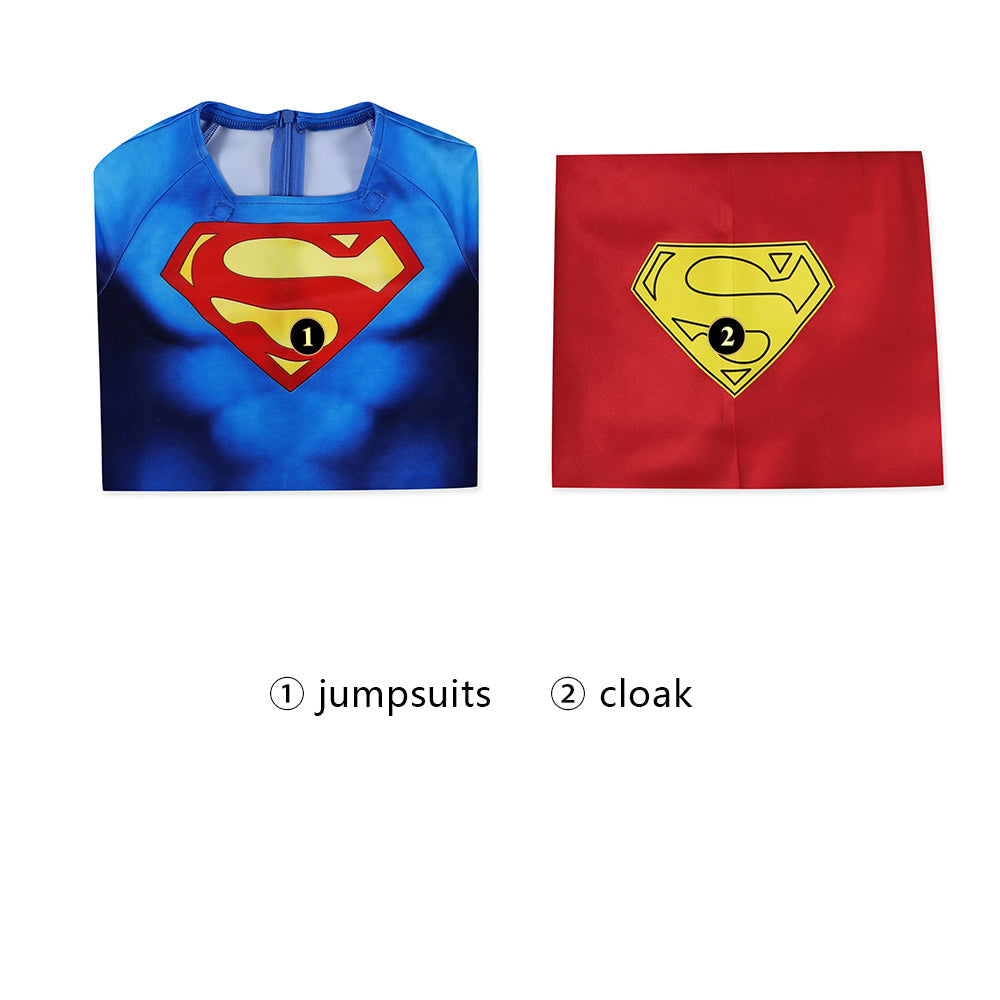 [ylevol] Superman 1978 Moive Christopher Reeve Kids Jumpsuit Cosplay Costumes