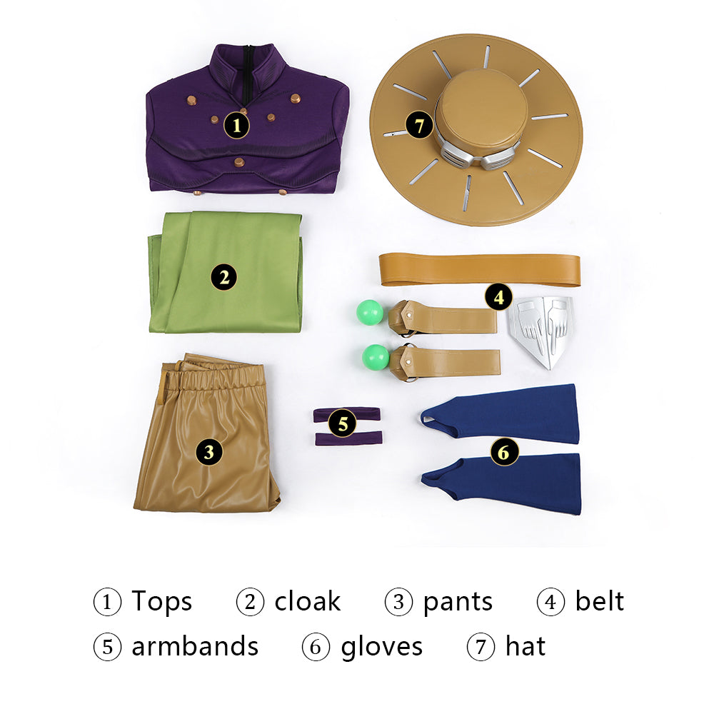 JoJo's Bizarre Adventure Steel Ball Run Gyro Zeppeli Cosplay Costumes