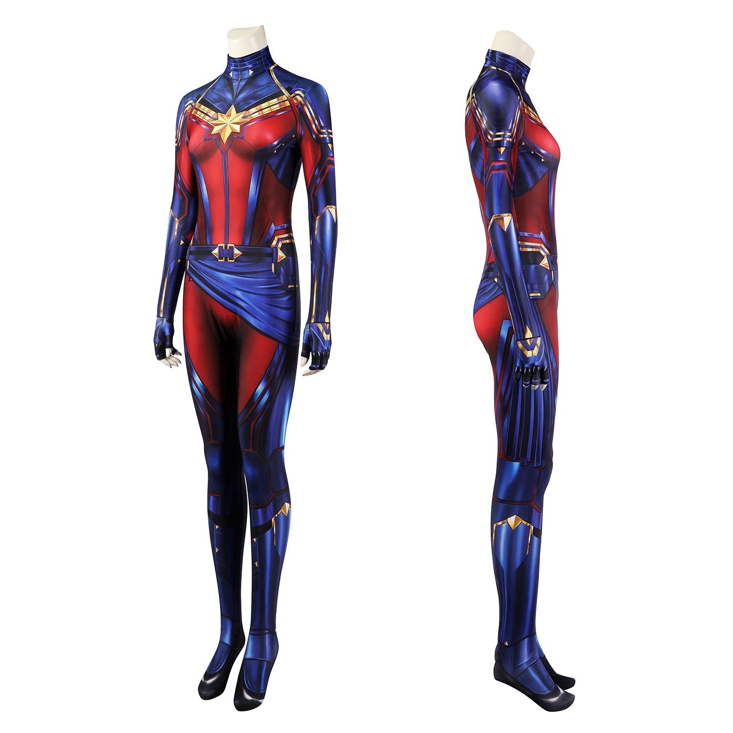[ylevol] Avengers Endgame Captain Marvel Carol Danvers Jumpsuit with Mask Costumes