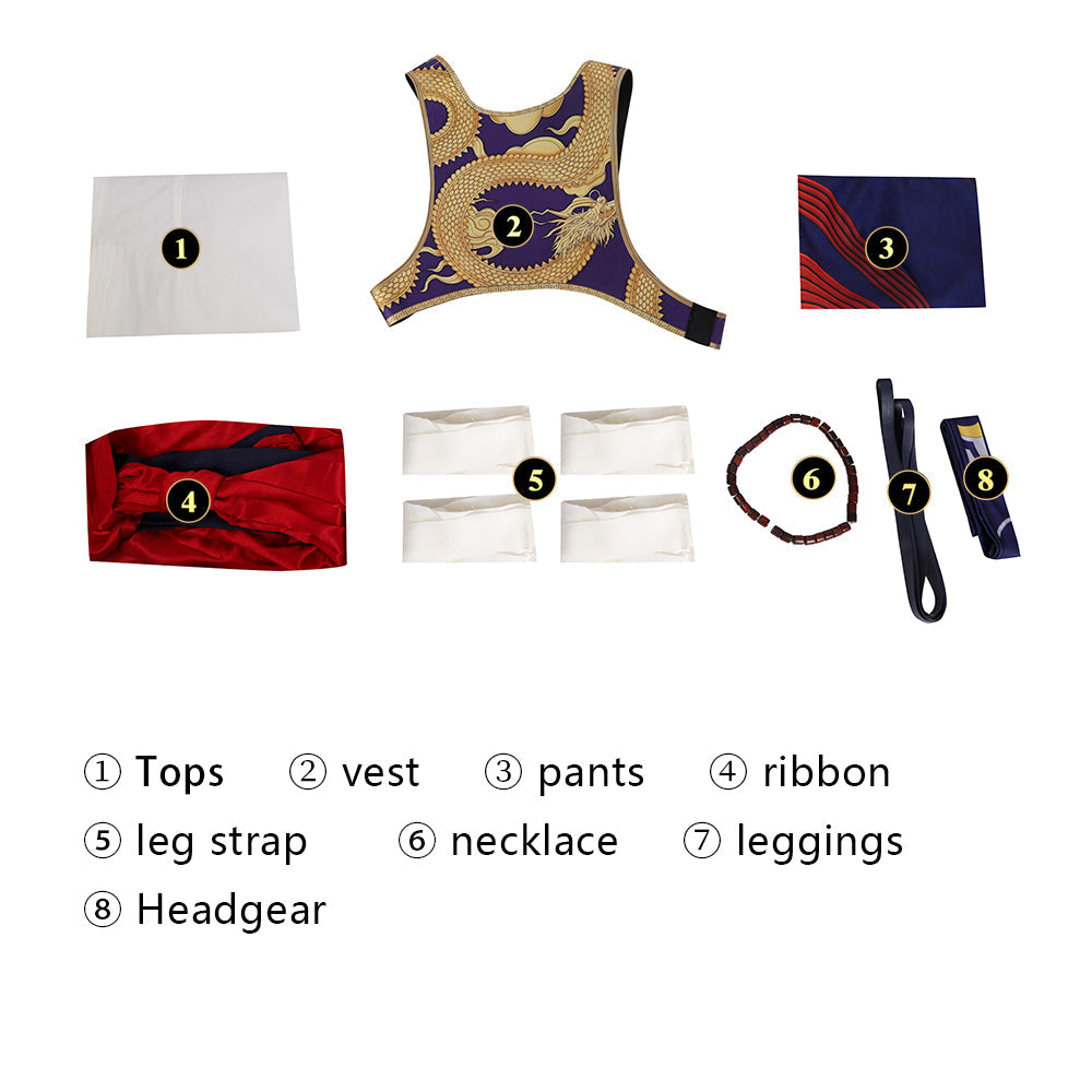 [ylevol] Mortal Kombat 1 MK1 Liu Kang Male Fullset Cosplay Costumes