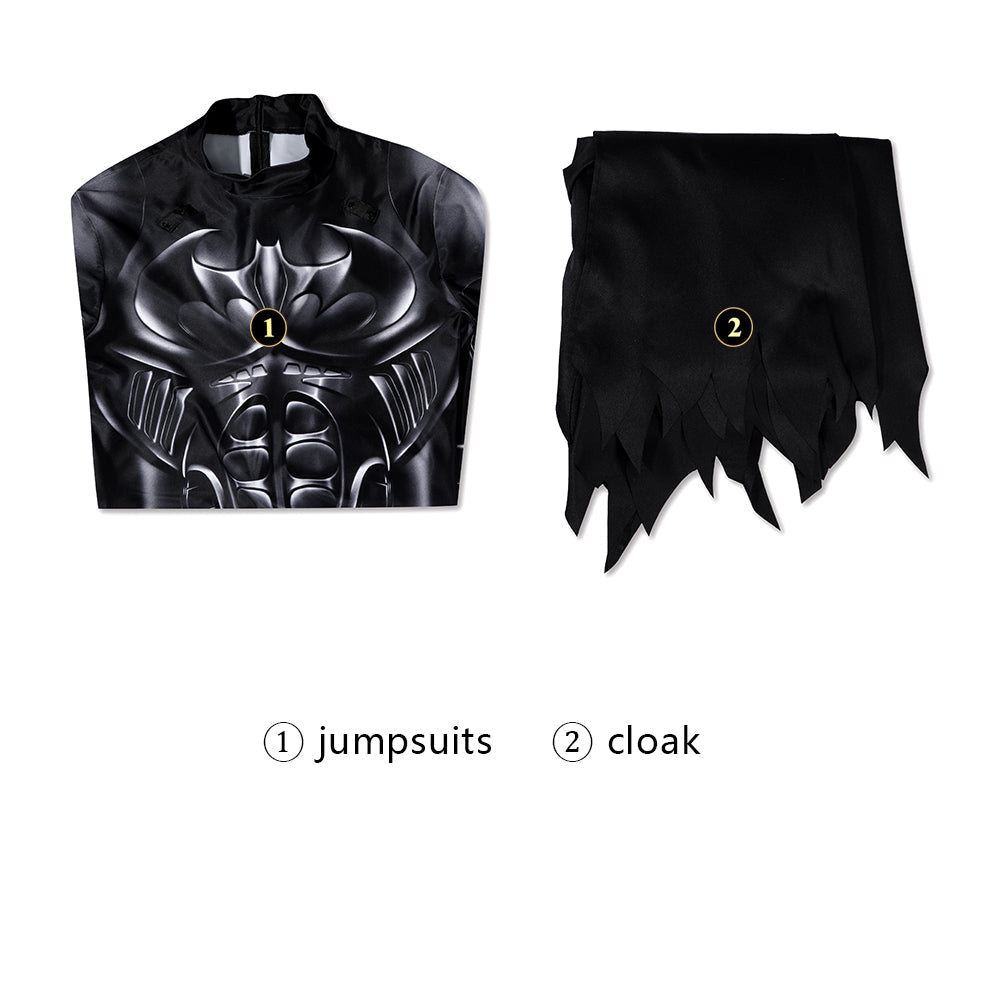 [ylevol] Batman Forever Bruce Thomas Wayne Jumpsuit with Cloak Cosplay Costumes