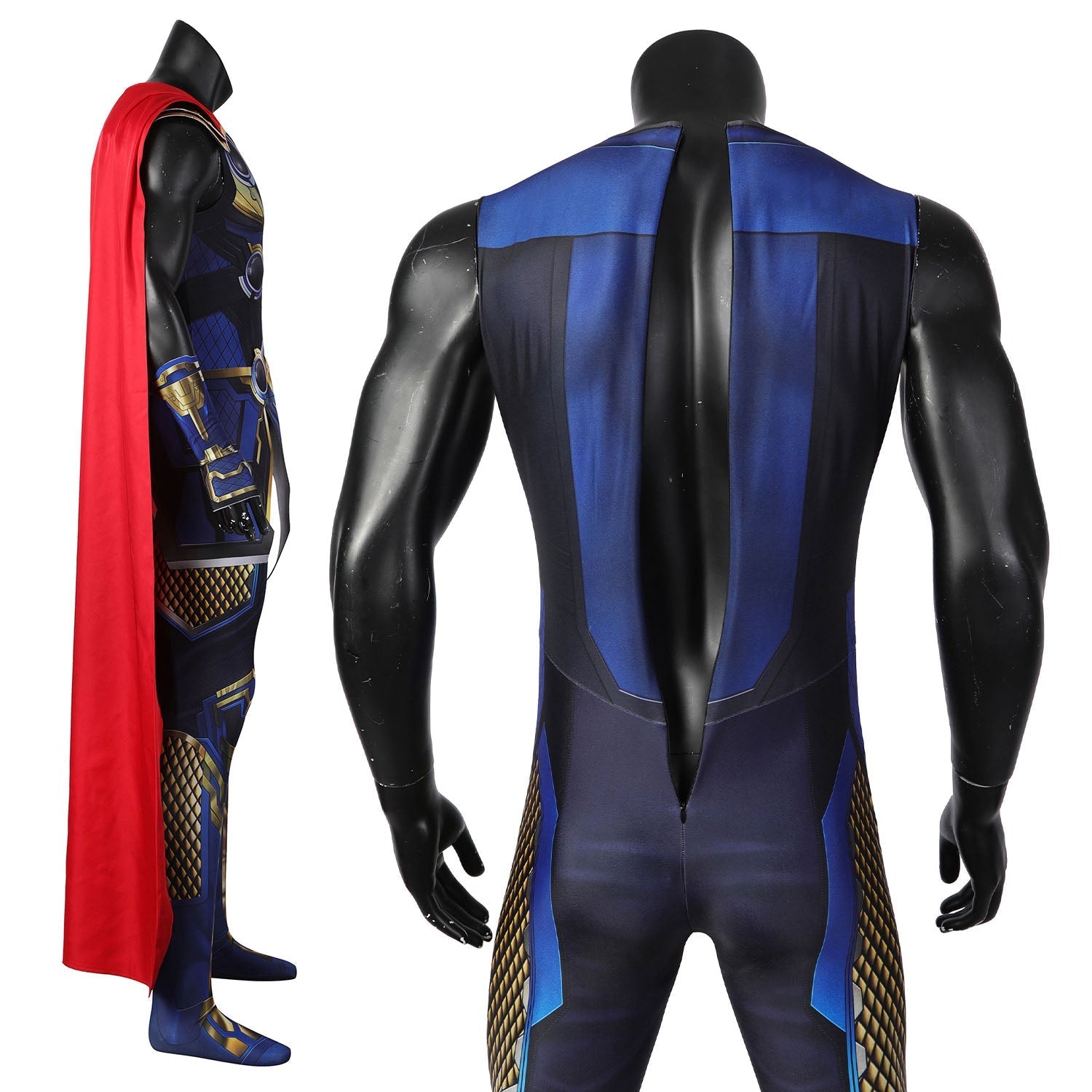 [ylevol] Thor 4 Love and Thunder Male Sleeveless Jumpsuit with Cloak Costumes