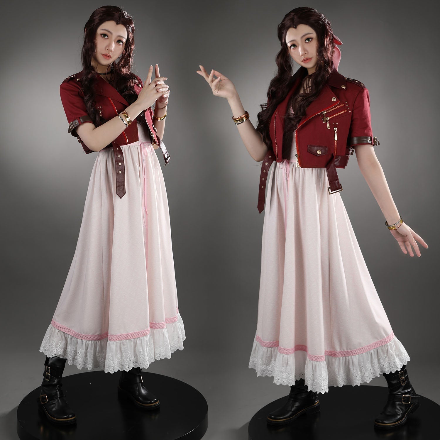 [ylevol] Final Fantasy VII FF7 Aerith Gainsborough Female Cosplay Costumes