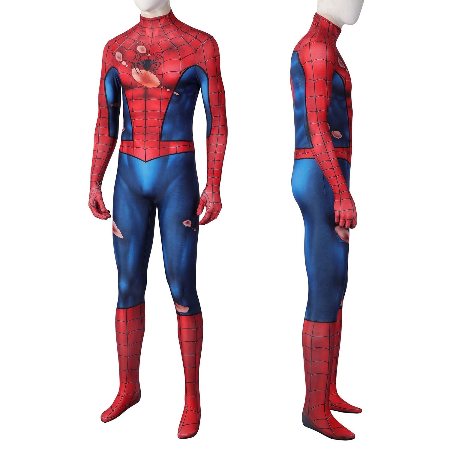 [ylevol] Marvel's Spider-Man PS5 Classic Suit Damaged Male Jumpsuit Costumes
