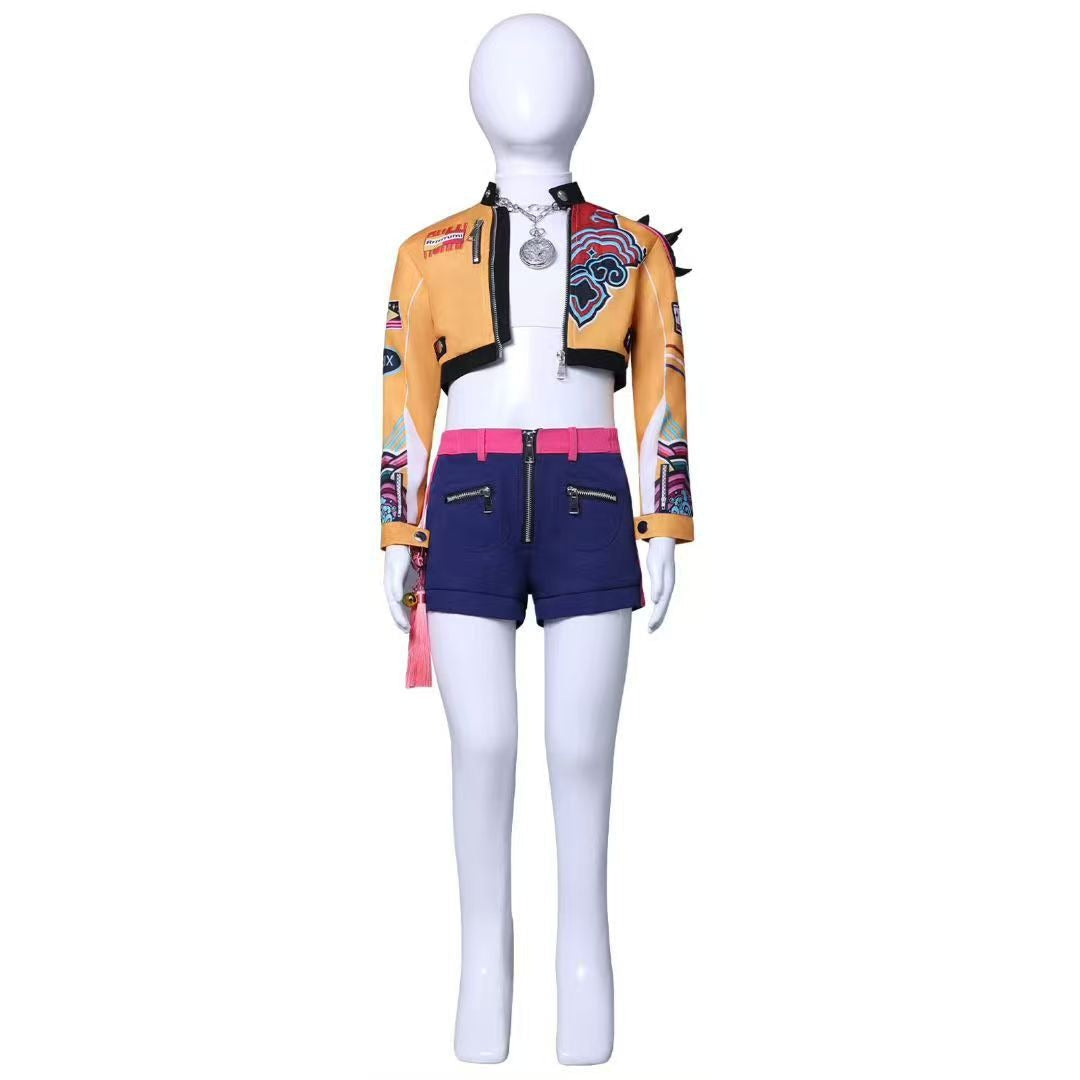 [ylevol] KPop Demon Hunters Rumi Outfit Fullset Adult Kids Cosplay Costumes