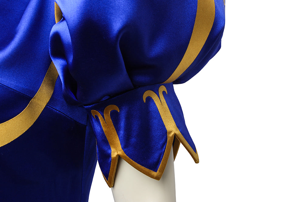 [ylevol] Street Fighter 5 Chun Li Blue Dress Female Cosplay Costumes