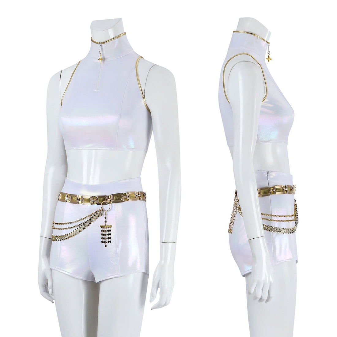 [ylevol] KPop Demon Hunters Rumi White Stage Outfit Cosplay Costumes