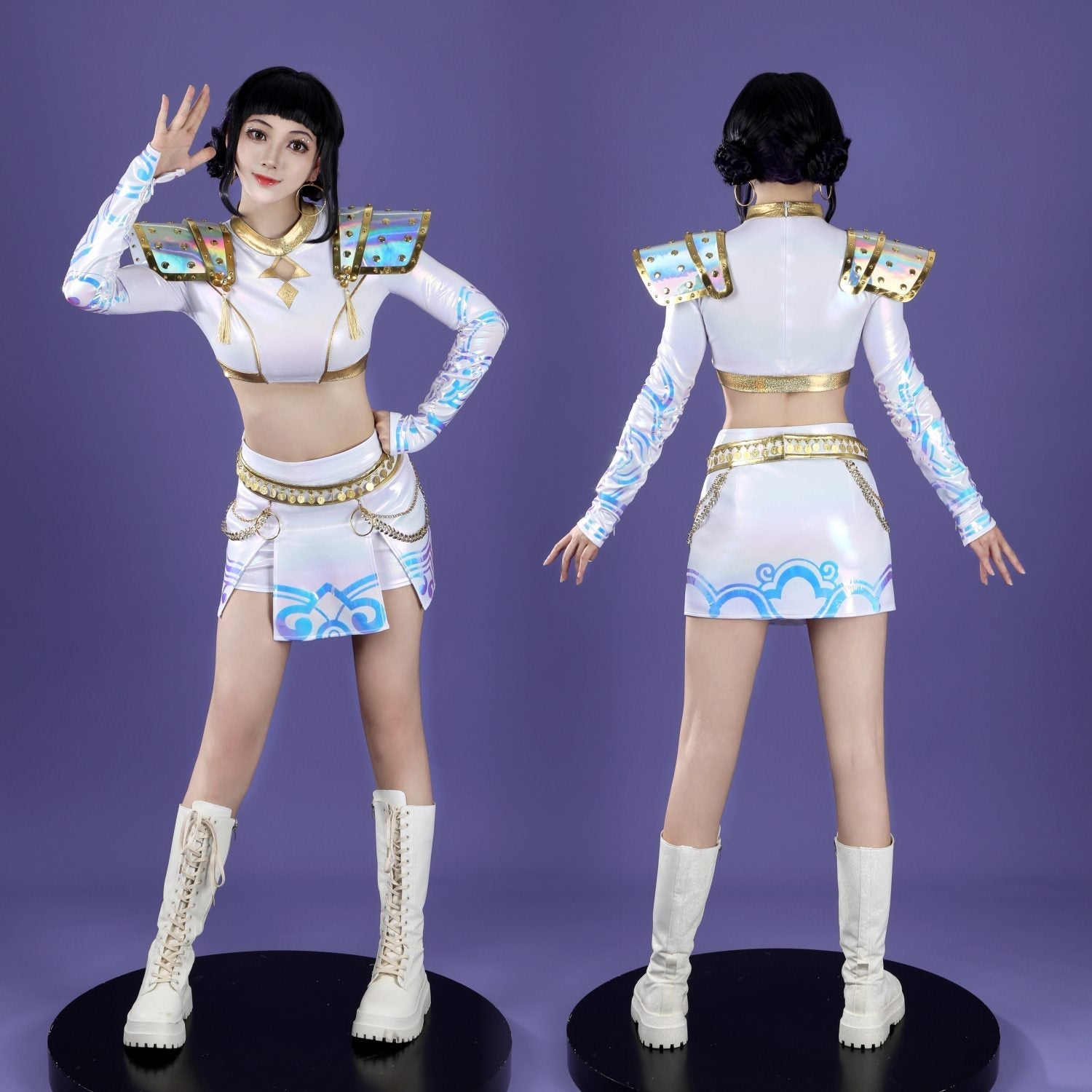 [ylevol] KPop Demon Hunters Zoey White Stage Outfit Cosplay Costumes