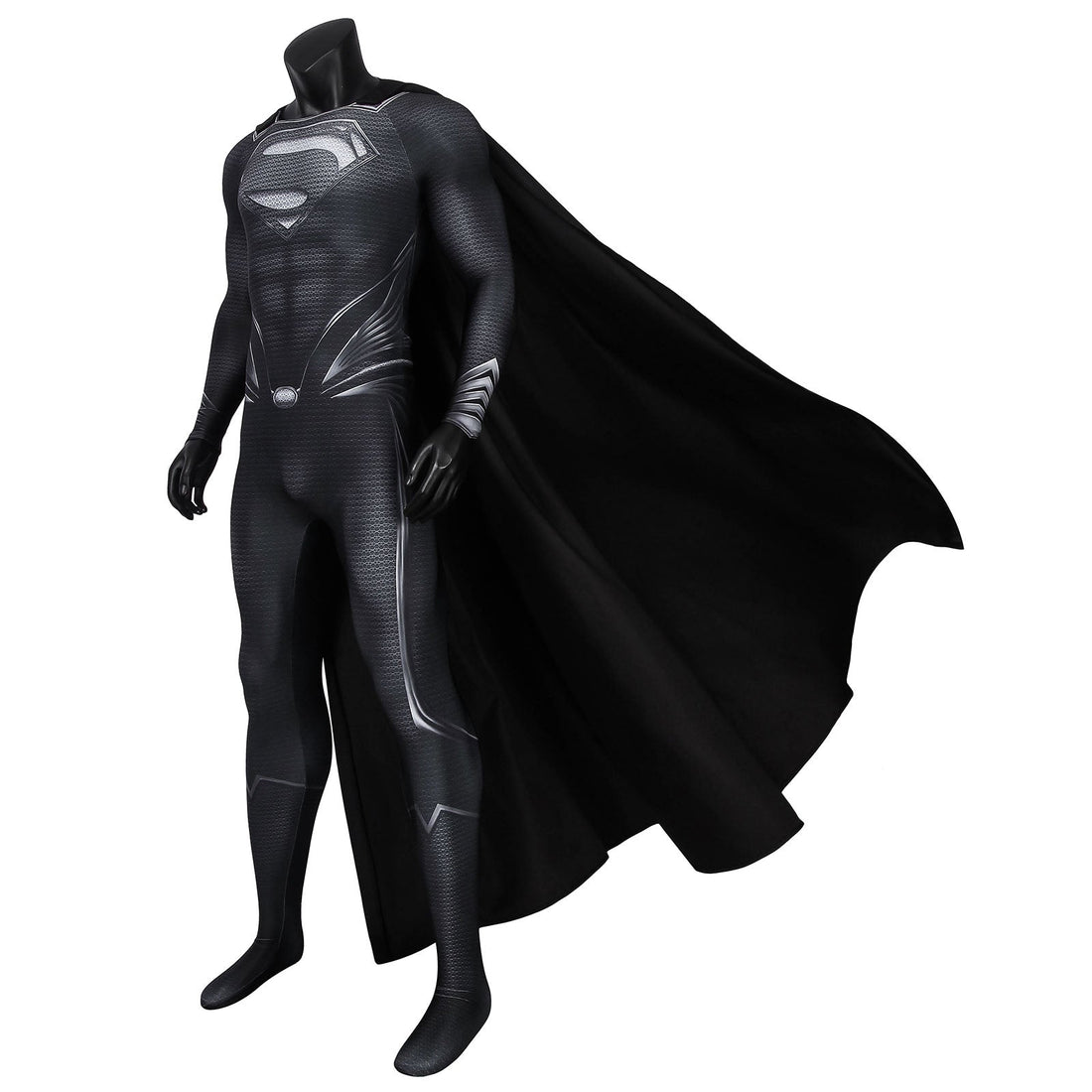 [ylevol] Justice League Clark Kent Superman Male Black Jumpsuit Cosplay Costumes