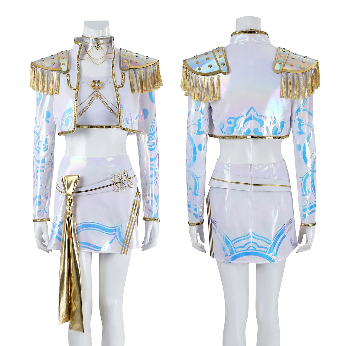 [ylevol] KPop Demon Hunters Mira White Stage Outfit Cosplay Costumes