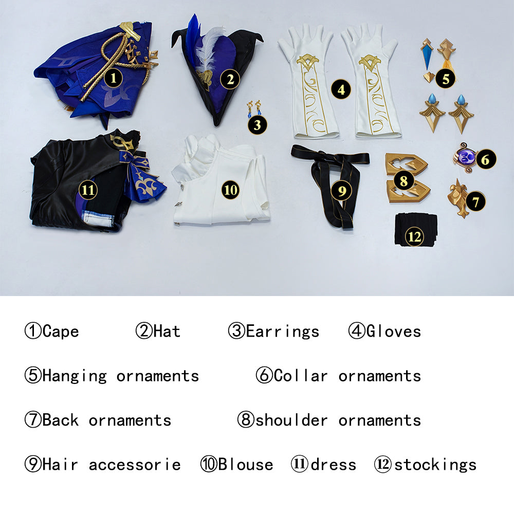 [ylevol] Game Genshin Impact Clorinde Top Level Cosplay Costumes