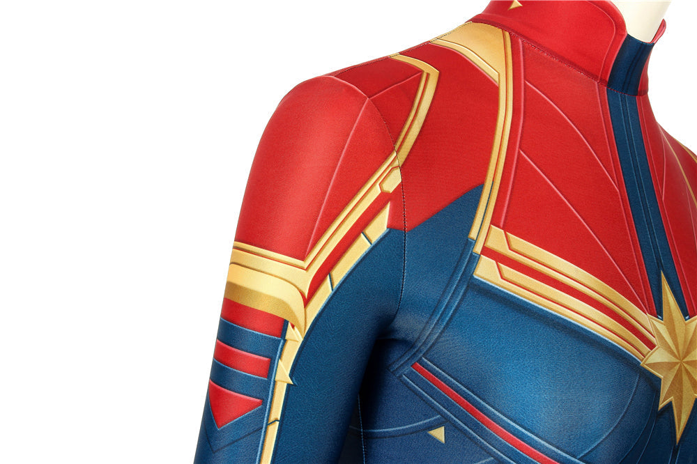 [ylevol] Captain Marvel Carol Danvers Female Jumpsuit with Headgear Costumes