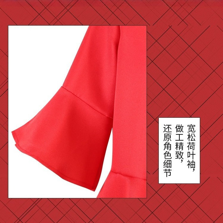 [ylevol] Anime Navigation Monkey D. Luffy Red Shirt Fullset Cosplay Costumes