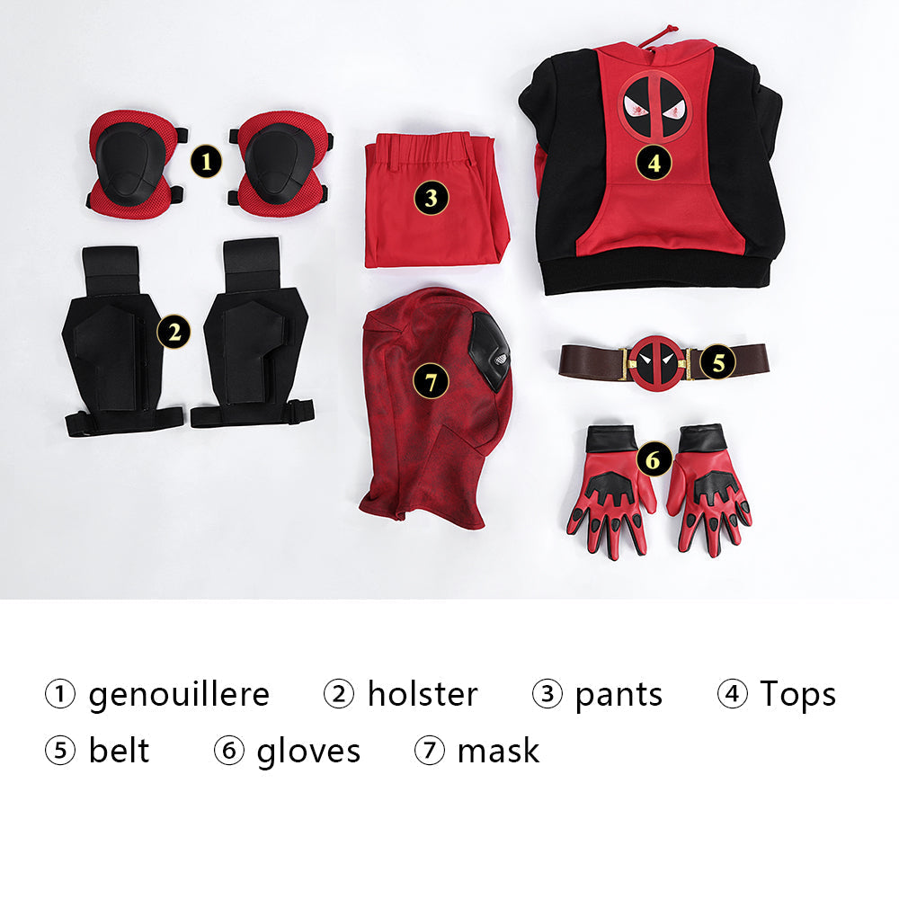 [ylevol] Deadpool & Wolverine Dogpool Deadpool KID Full Set Cosplay Costumes
