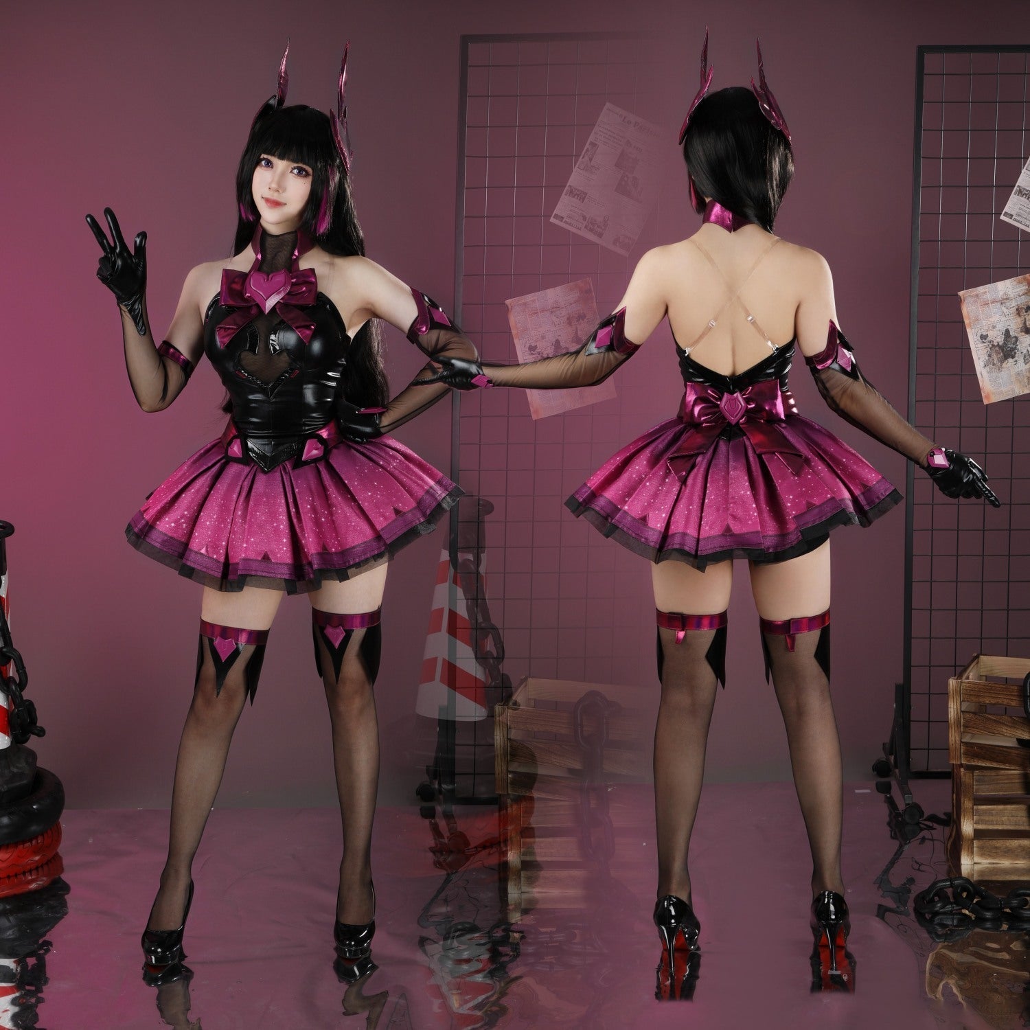 [ylevol] Overwatch 2 Magical Girl DVA Full Set Top Cosplay Costumes