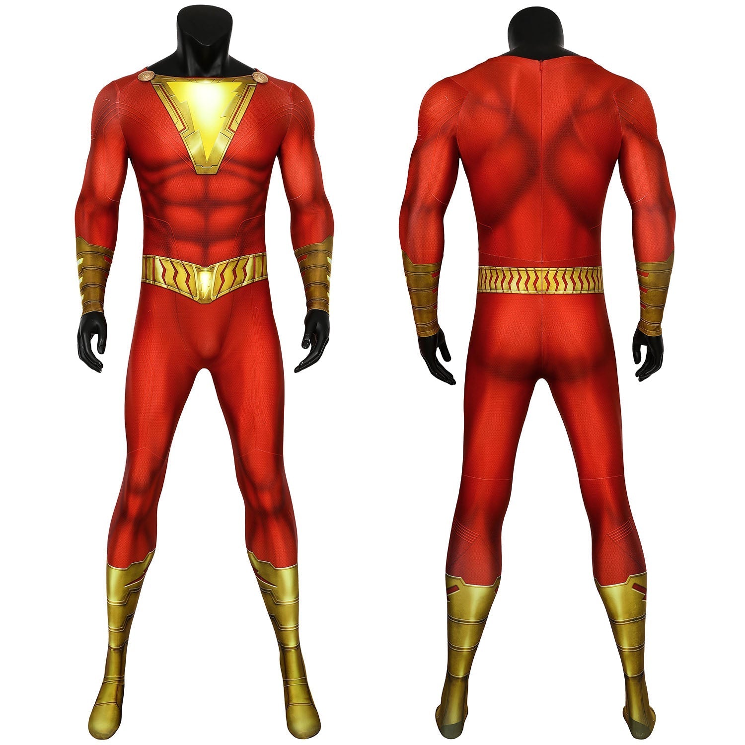 [ylevol] Shazam! Billy Batson Captain Marvel Male Jumpsuit Cosplay Costumes