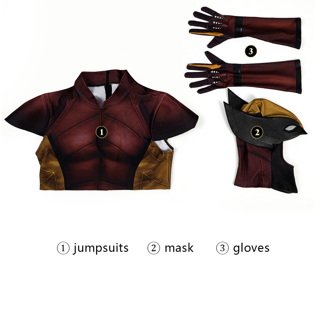 Deadpool 3 Deadpool & Friend Wolverine Brown Jumpsuit Costumes