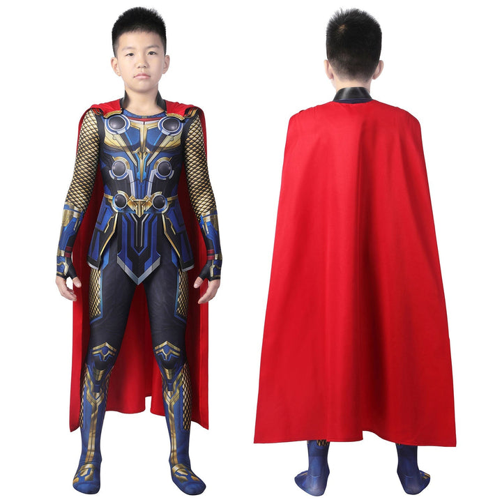 [ylevol] Thor 4 Love and Thunder Kids Jumpsuit with Cloak Cosplay Costumes