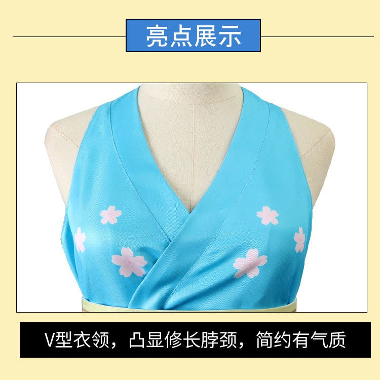 [ylevol] Anime Navigation Nami Kimono Blue Pajamas Fullset Cosplay Costumes