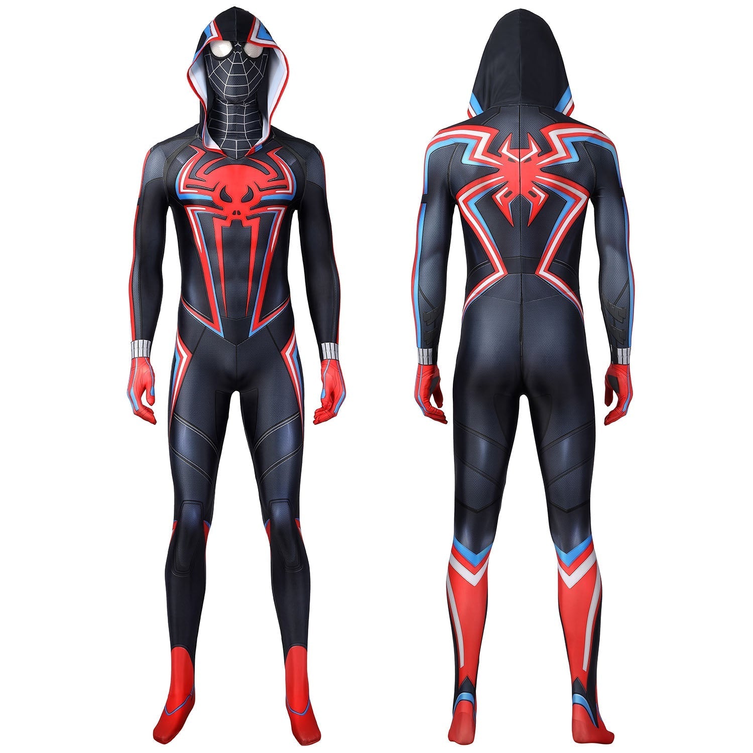 [ylevol] Spider-Man Miles Morales 2099 Suit Male Hoodie Jumpsuit Costumes