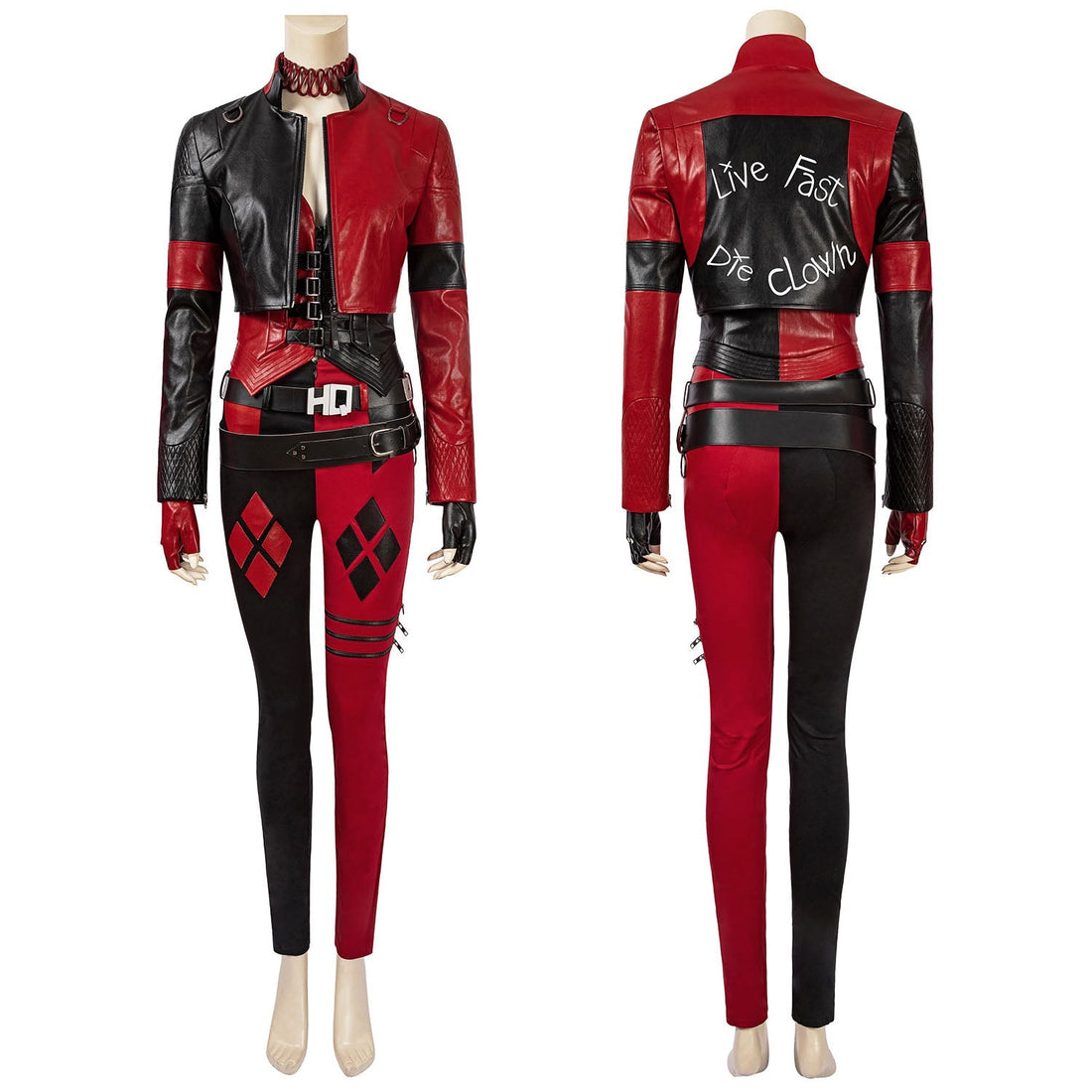 [ylevol] The Suicide Squad 2 Harley Quinn Fight Suit Leather Cosplay Costumes