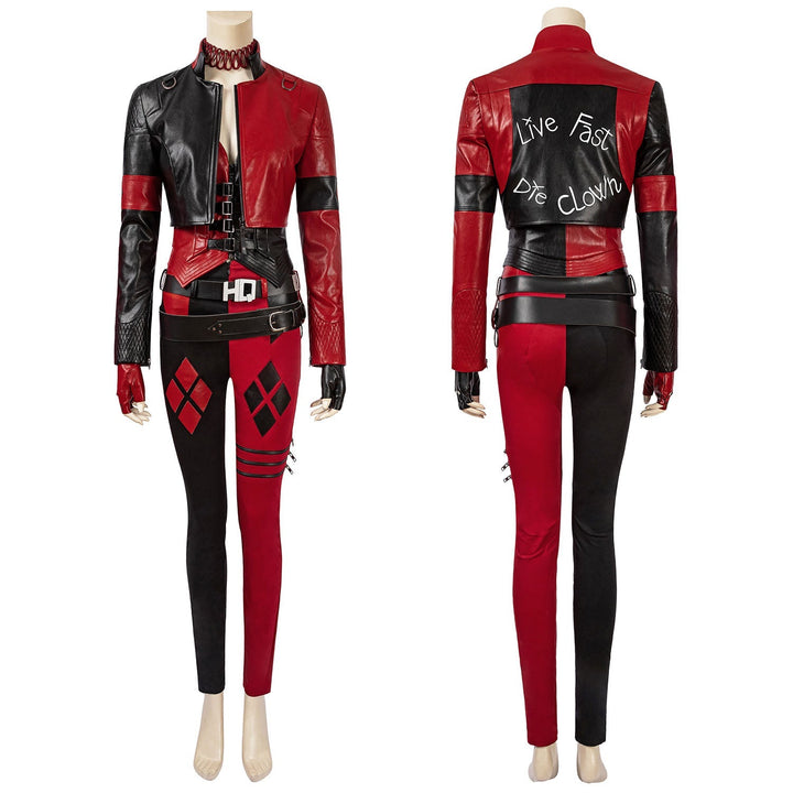 [ylevol] The Suicide Squad 2 Harley Quinn Fight Suit Leather Cosplay Costumes