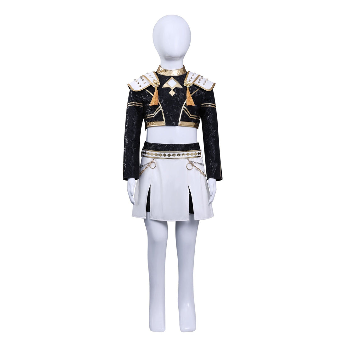 [ylevol] KPop Demon Hunters Zoey Black Gold Outfit Adult Kids Cosplay Costumes