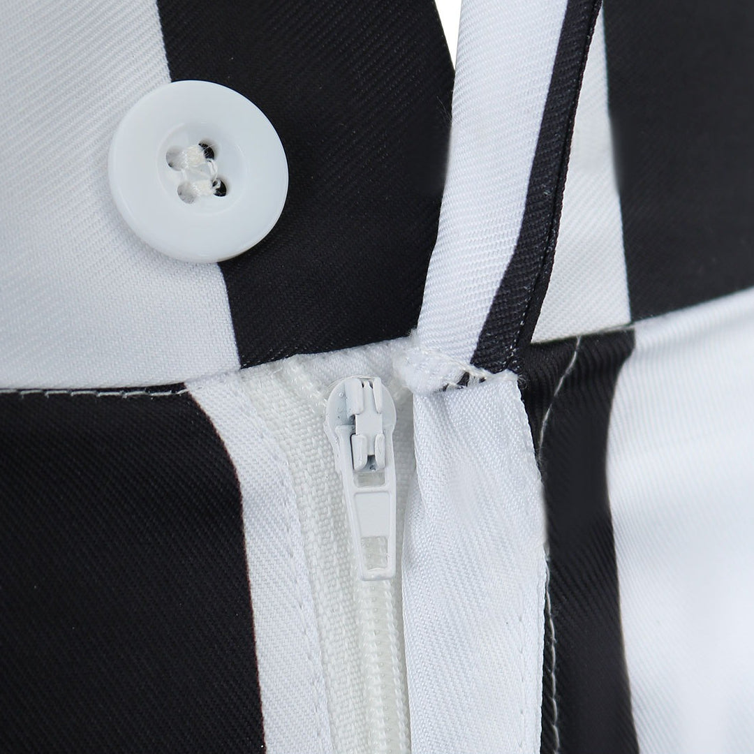 [ylevol] Beetle Juice Michael Keaton Stripe Suit Halloween Cosplay Costumes