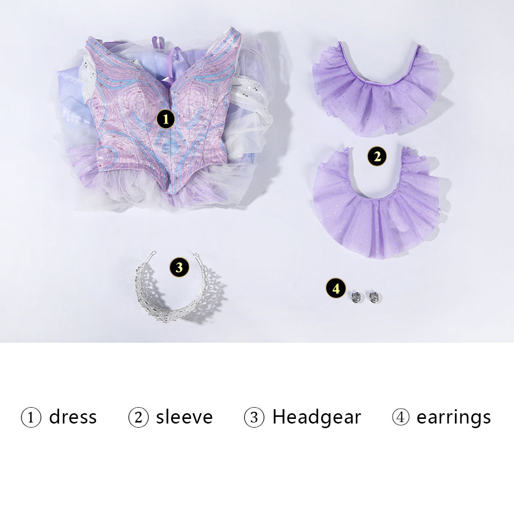 [ylevol] Wicked: For Good Part Two Galinda Dress with Crown Cosplay Costumes