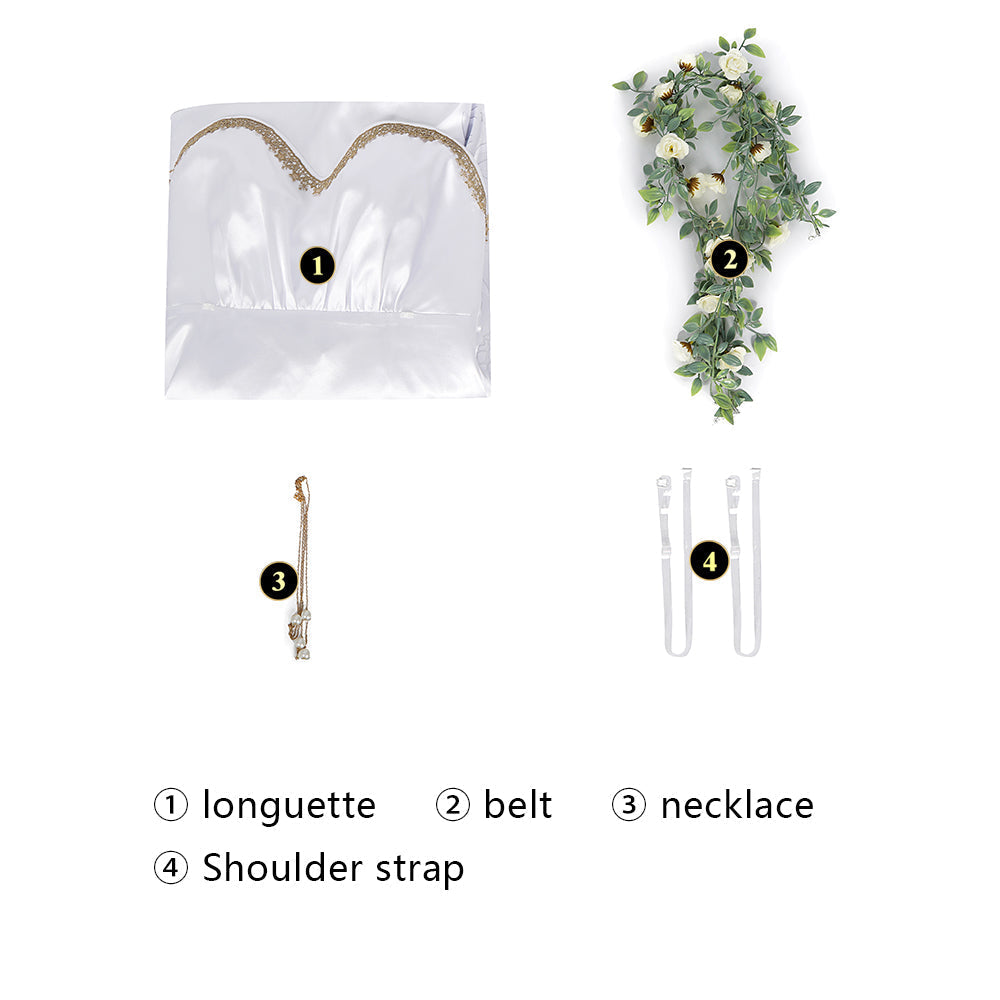 [ylevol] Final Fantasy VII Rebirth Aerith White Gown Female Cosplay Costumes