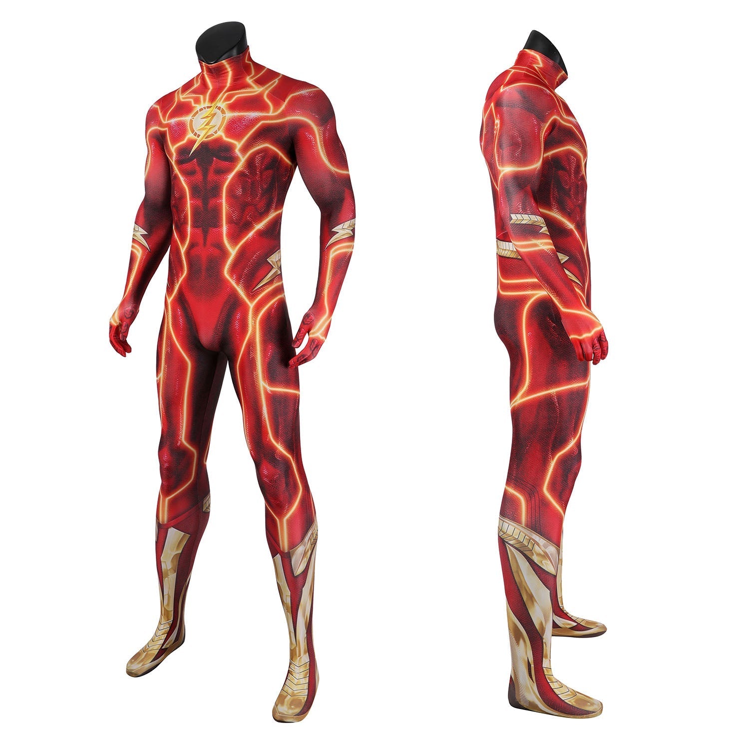 [ylevol] Flashpoint The Flash Barry Allen Jumpsuit with Mask Cosplay Costumes