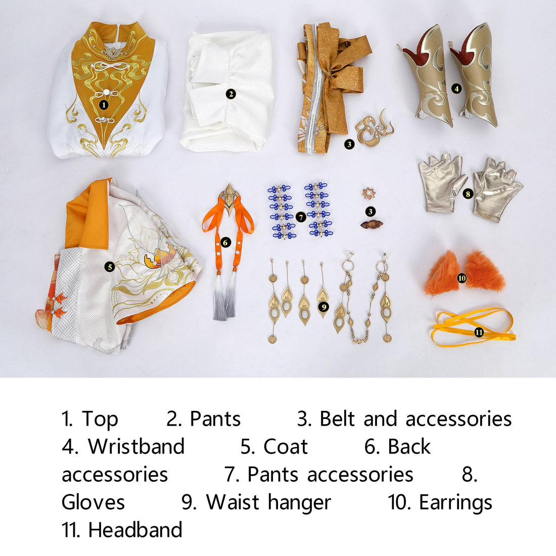 Naraka: Bladepoint Lyam Liu Homer Cat Skin Top Cosplay Costumes