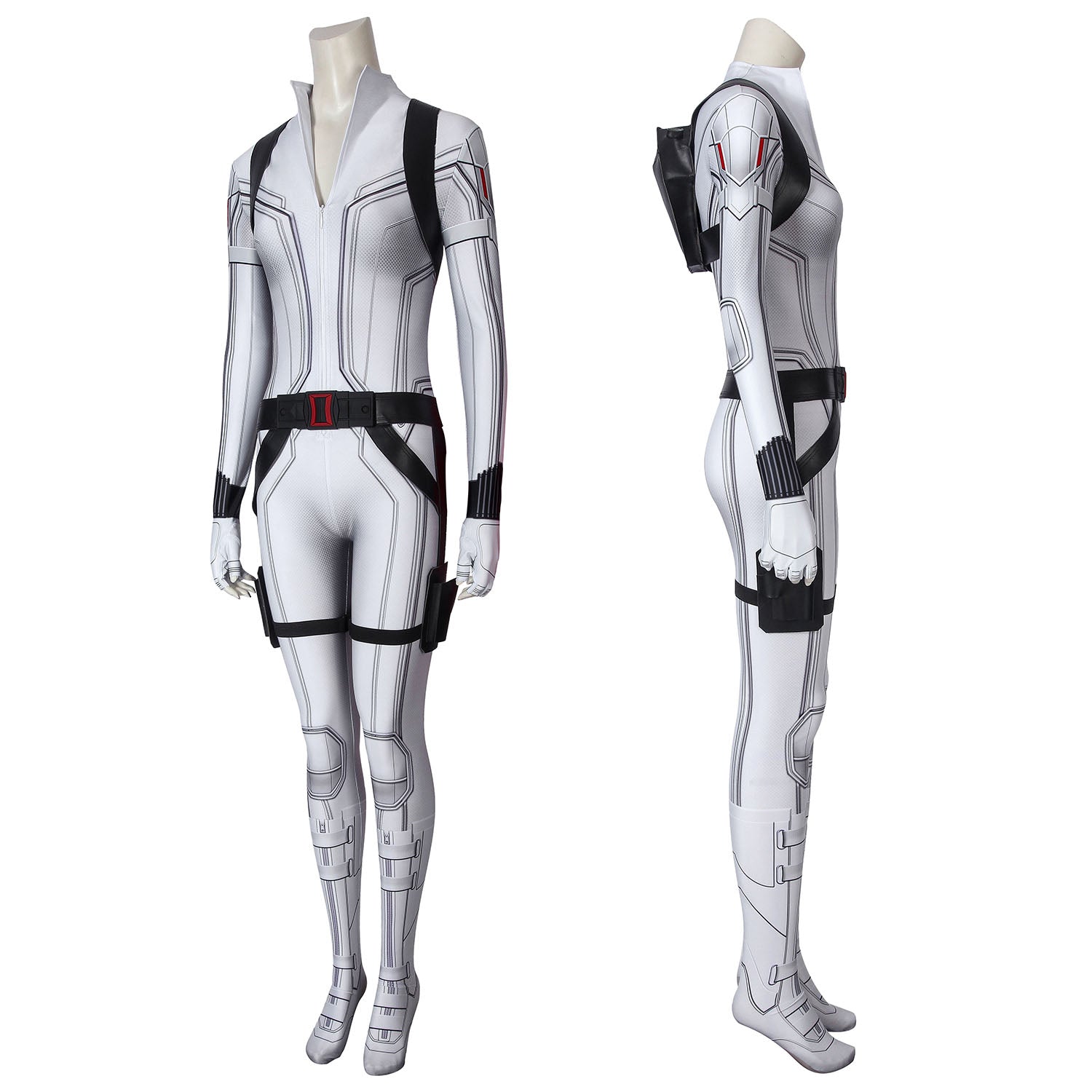 [ylevol] Black Widow Natasha Romanoff White Suit Jumpsuit with Accessories Cosplay Costumes