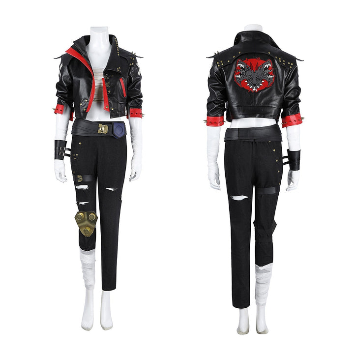 [ylevol] Arcane 2 Game LOL Vi Full Set Top Level Cosplay Costumes