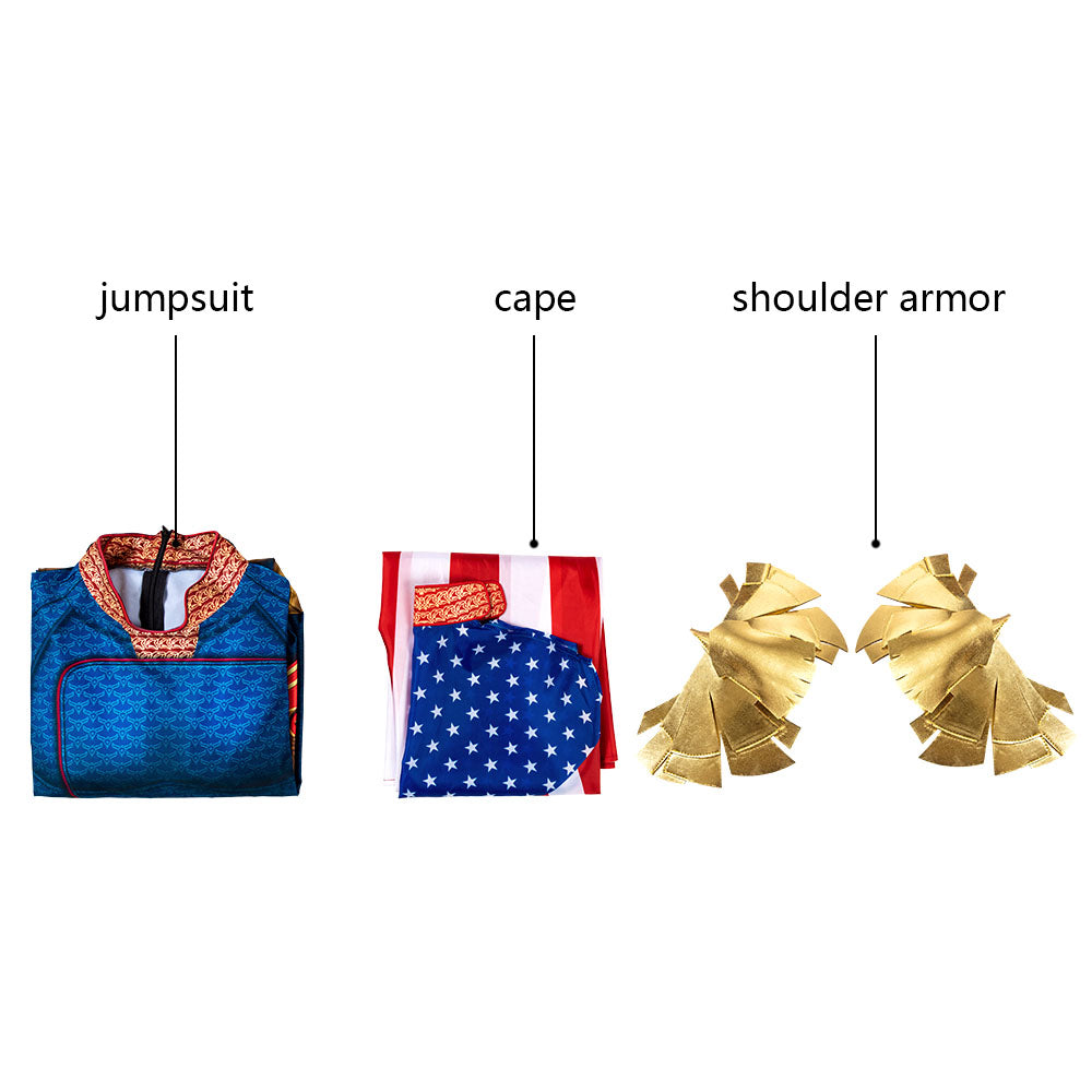 [ylevol] The Boys Homelander Male Jumpsuit with Cloak Cosplay Costumes
