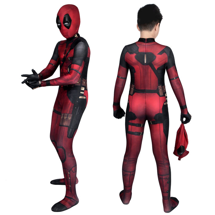 [ylevol] Deadpool 3 Wade Wilson Kids Jumpsuit with Mask Cosplay Costumes