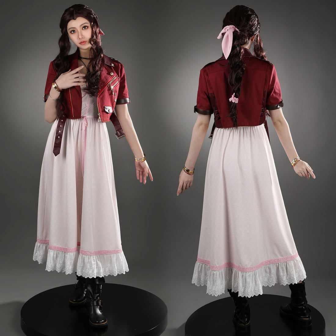 [ylevol] Final Fantasy VII FF7 Aerith Gainsborough Female Cosplay Costumes