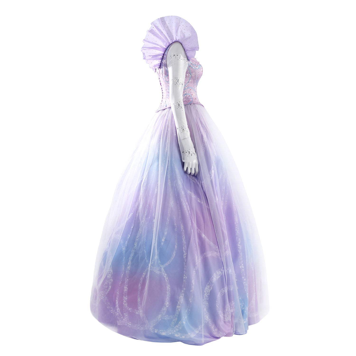 [ylevol] Wicked: For Good Part Two Galinda Dress with Crown Cosplay Costumes