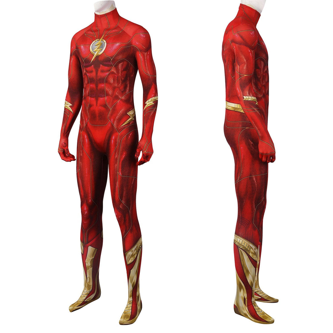 [ylevol] Flashpoint Barry Allen The Flash Jumpsuit with Mask Cosplay Costumes