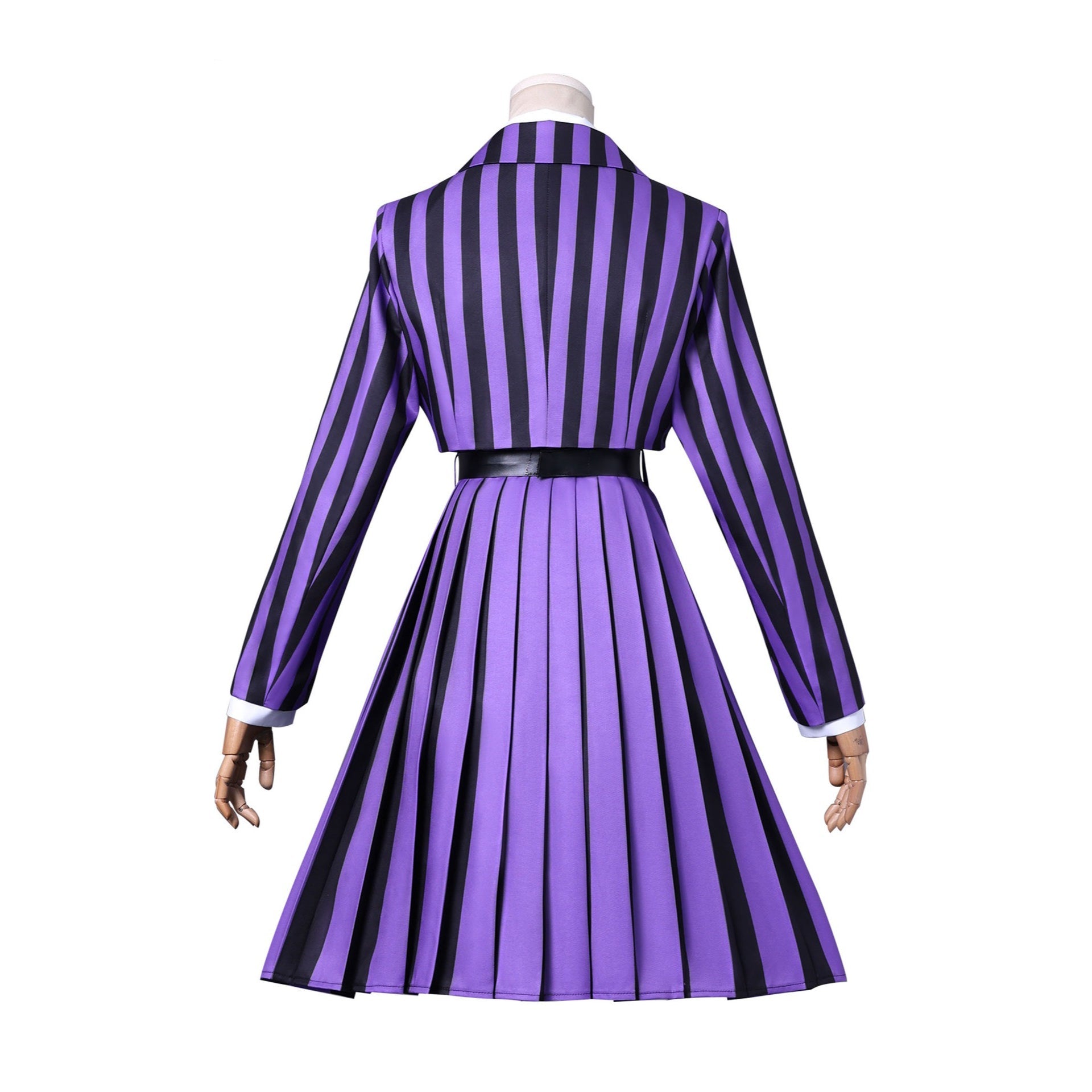 [ylevol] Wednesday 2 Addams Nevermore Academy Purple Short Uniform Adult Kids Costumes
